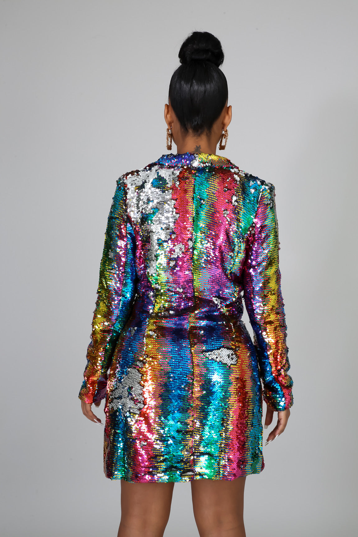 Make it Rainbow Sequin Blazer Dress